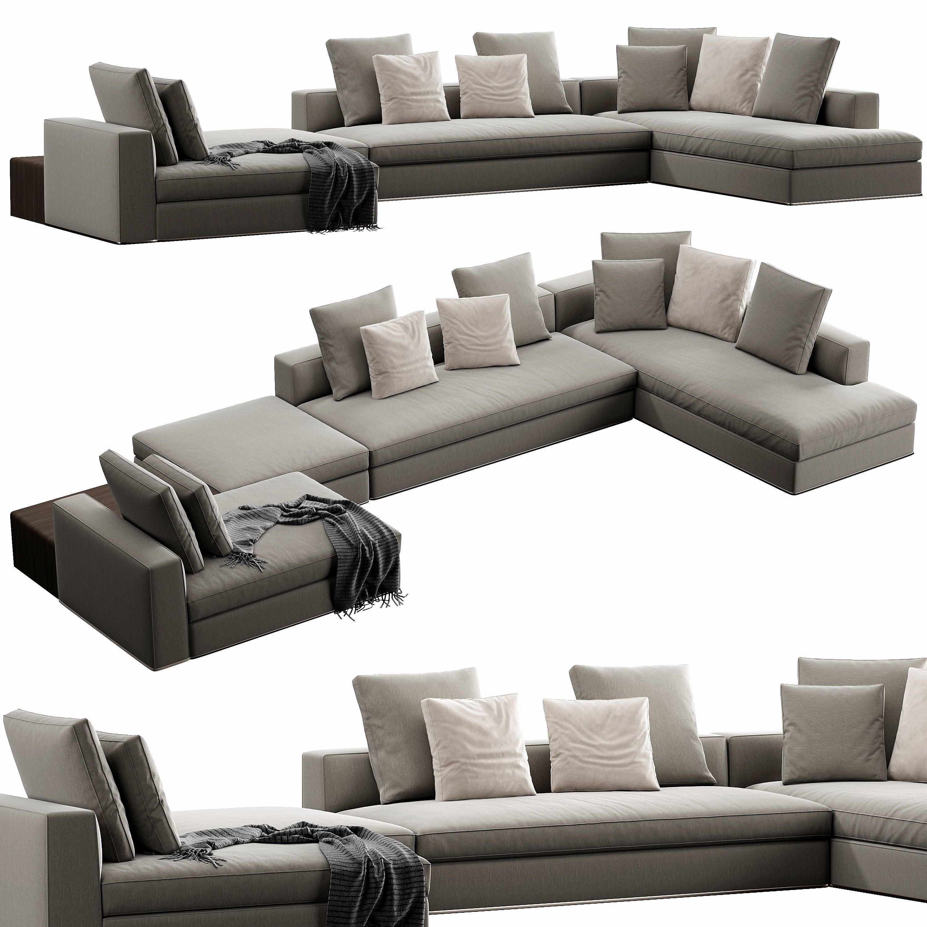 Powell SofaSet 3D model_3