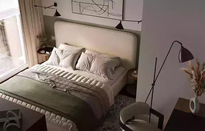Bedroom Interior 3D Scene Model