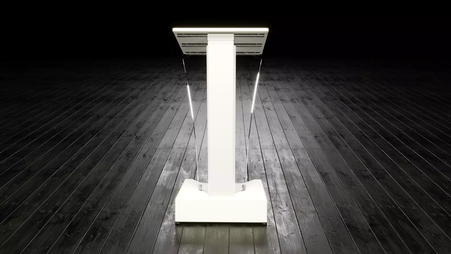 Transparent Lectern Podium 3D model_0