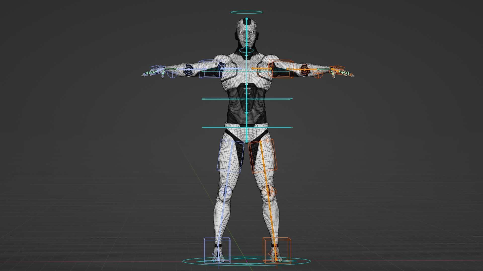 ANDROID CRONOSH Rigged for Unreal Engine - Unity - MIXAMO 3D model_39