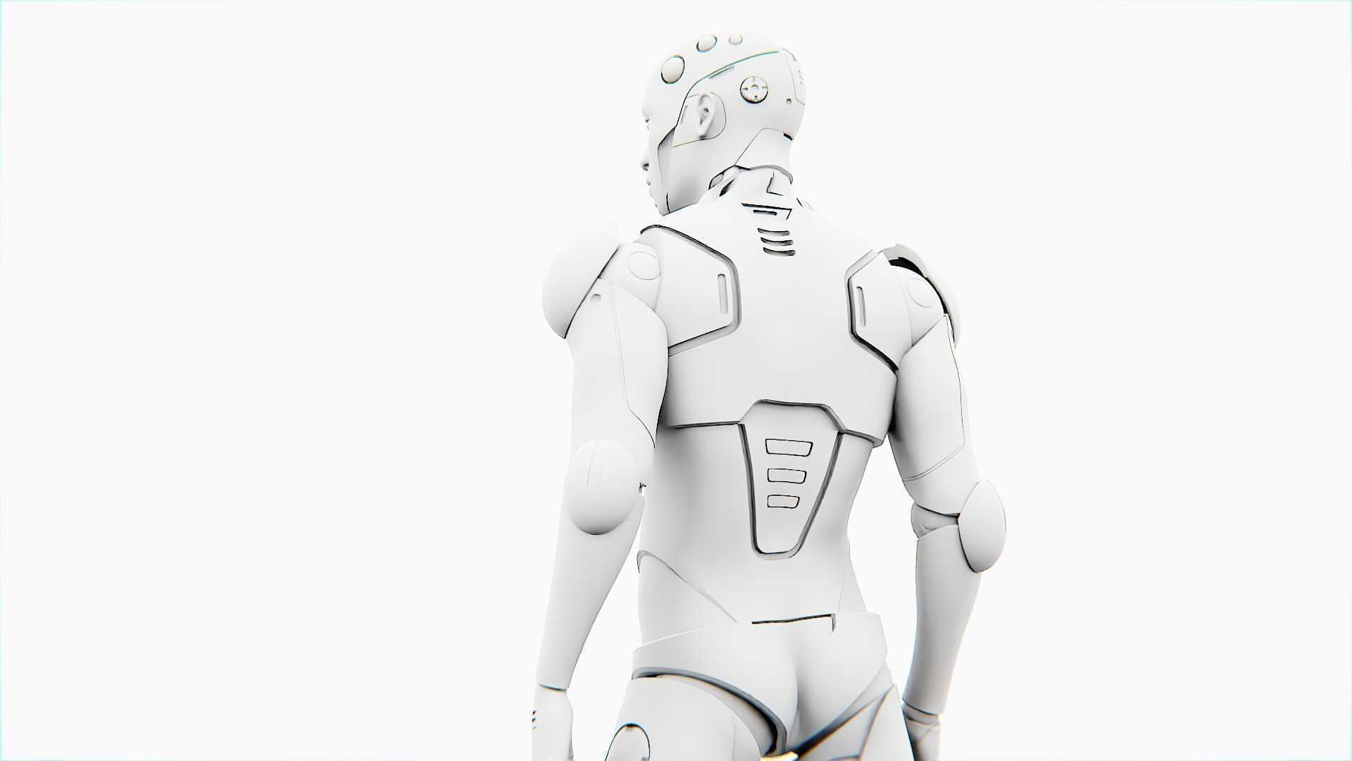 ANDROID CRONOSH Rigged for Unreal Engine - Unity - MIXAMO 3D model_35