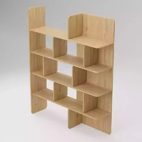 Wooden Shelf 3D Model Artisan Soft Shelf