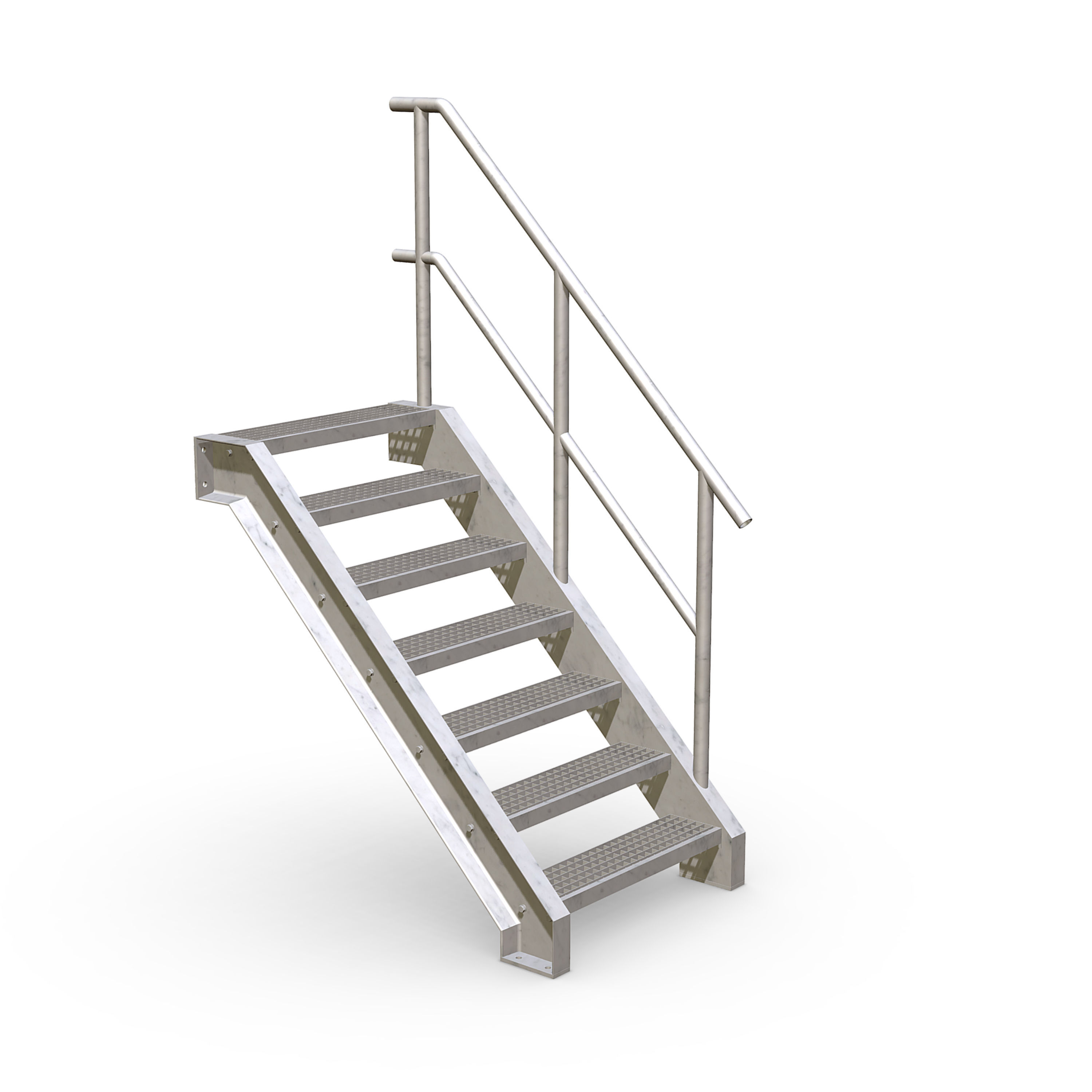 Grid stairs collection - 4 Free Samples Free 3D model_2