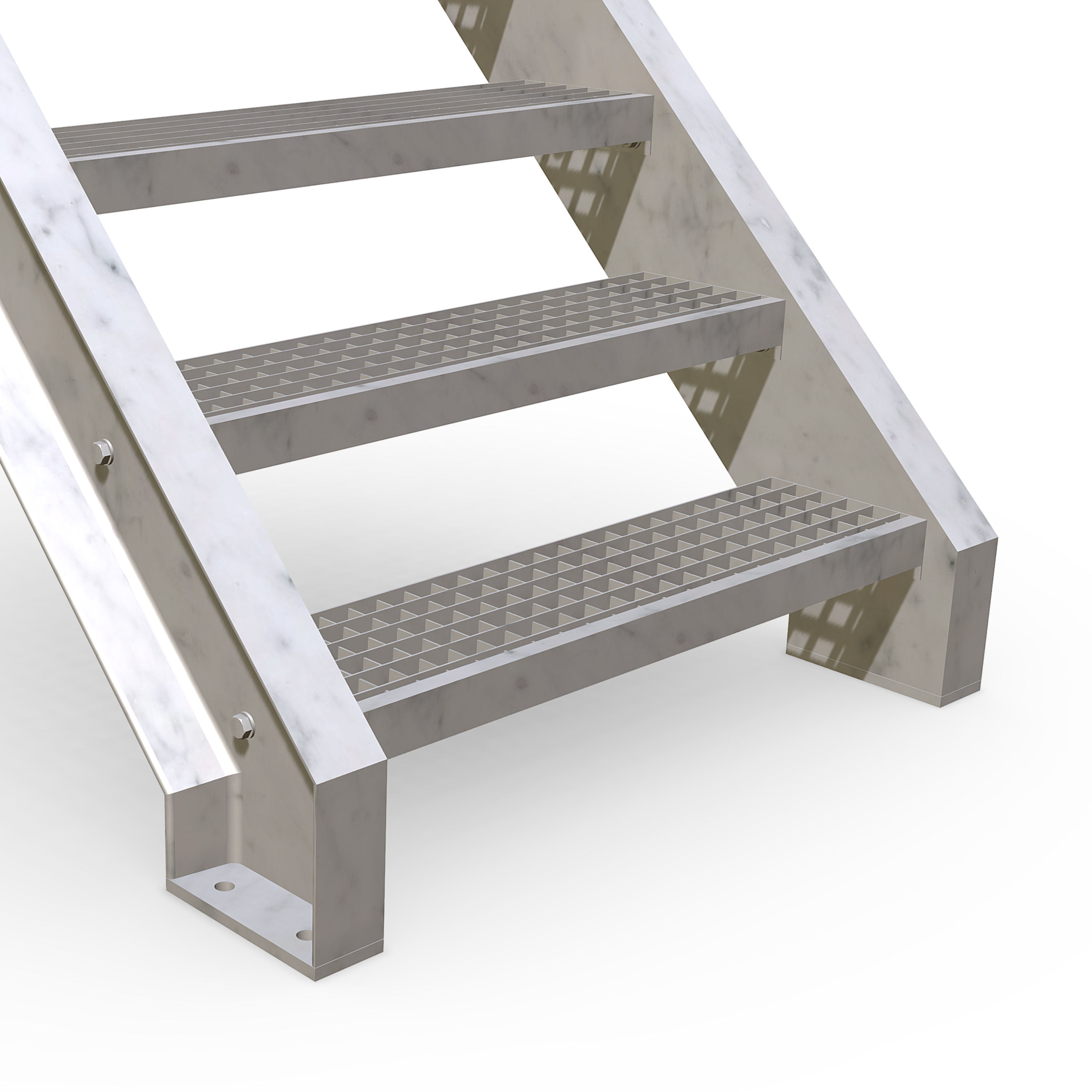 Grid stairs collection - 4 Free Samples Free 3D model_7