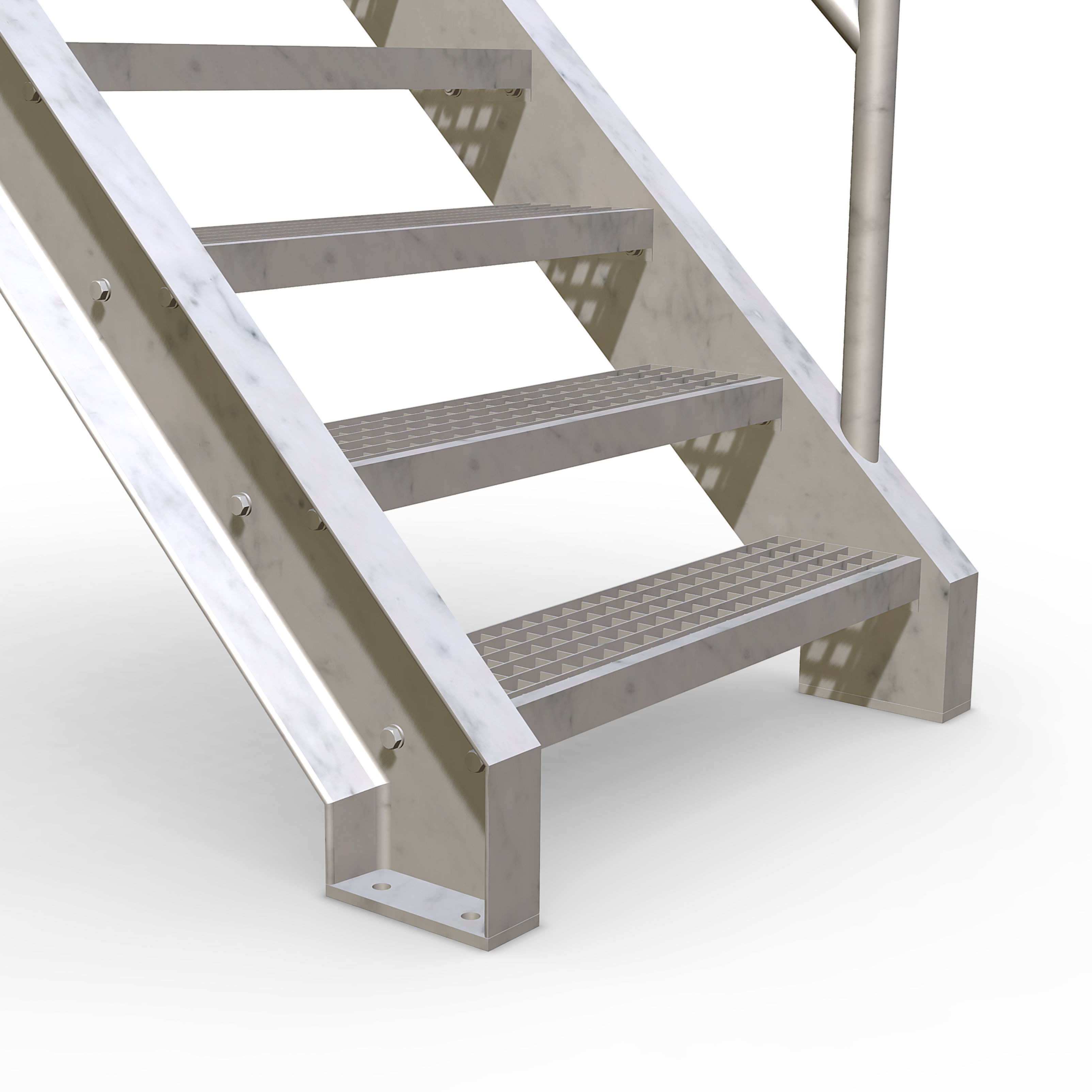 Grid stairs collection - 4 Free Samples Free 3D model_3