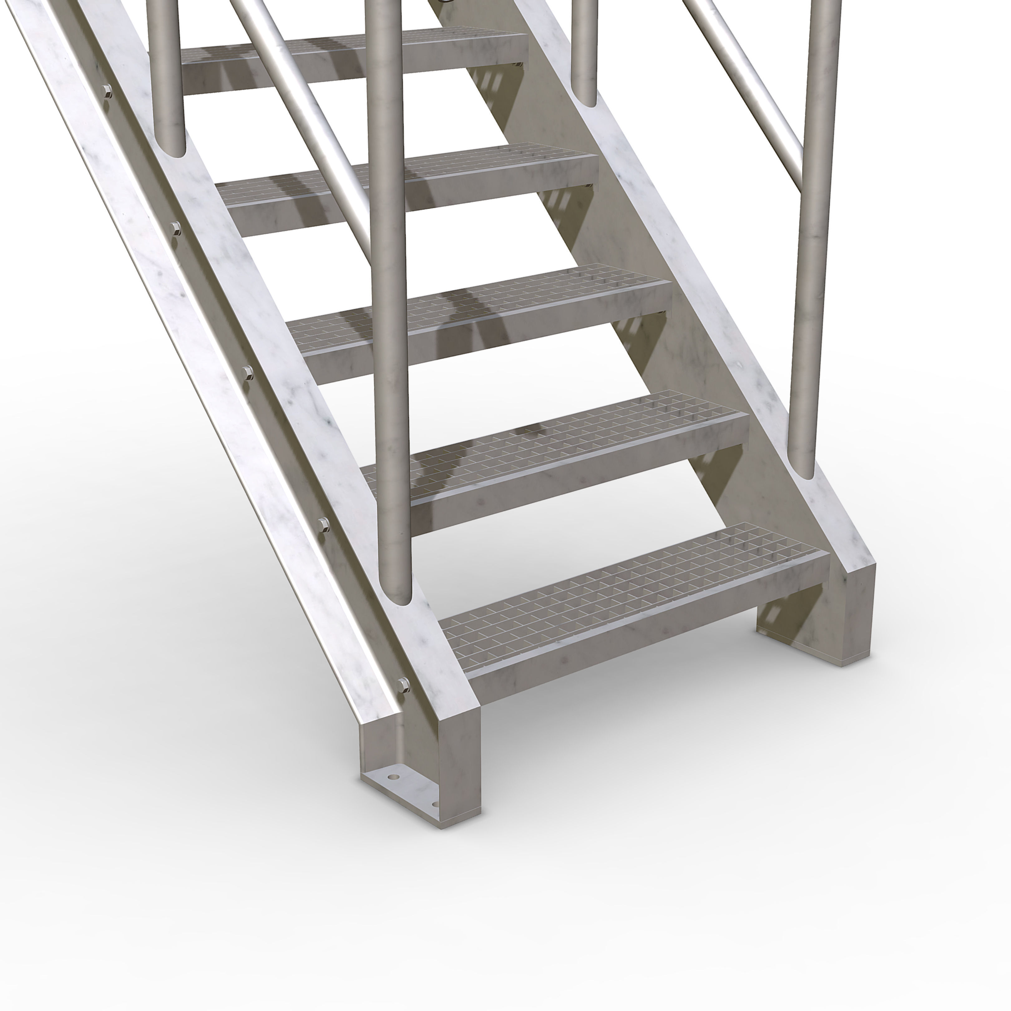 Grid stairs collection - 4 Free Samples Free 3D model_1