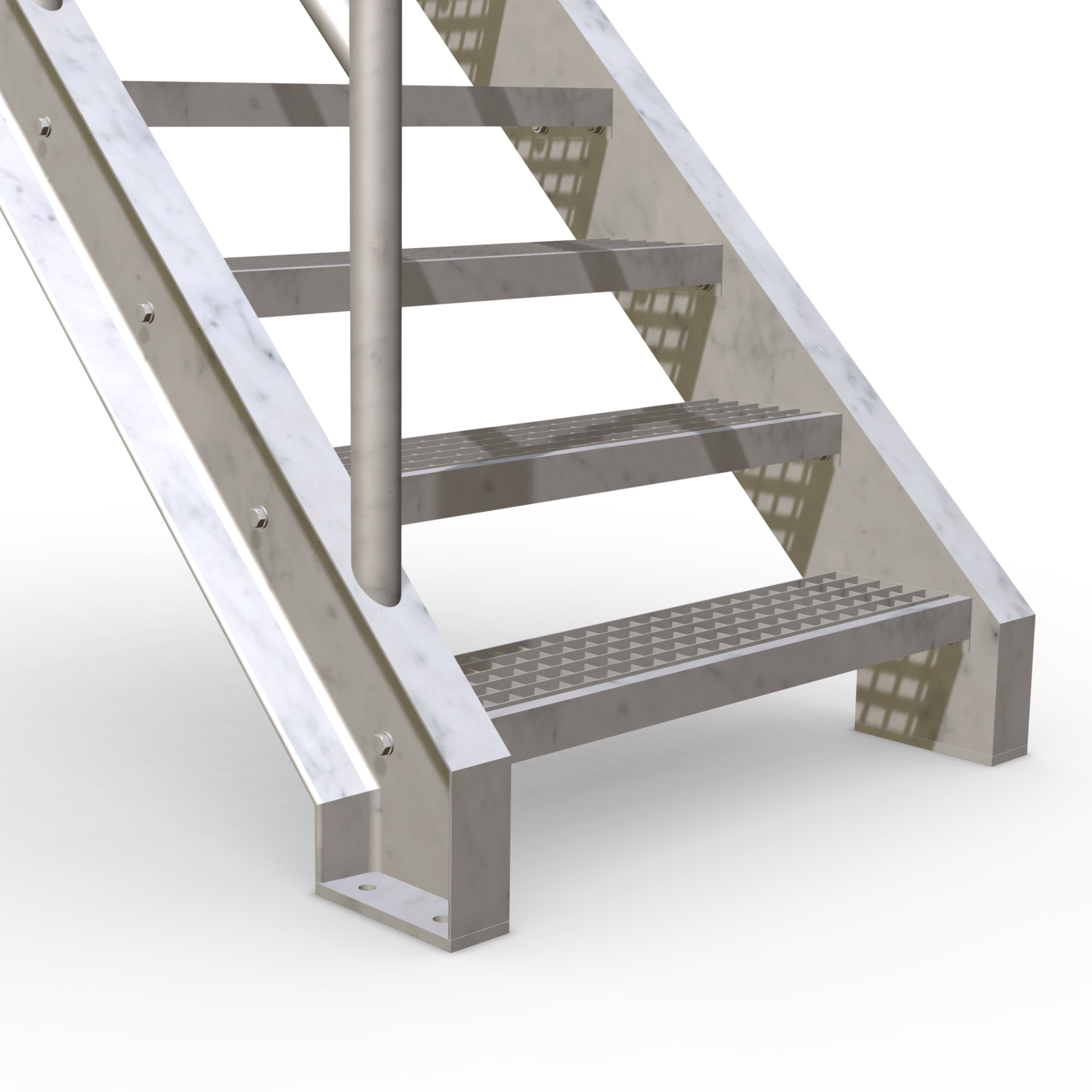 Grid stairs collection - 4 Free Samples Free 3D model_5