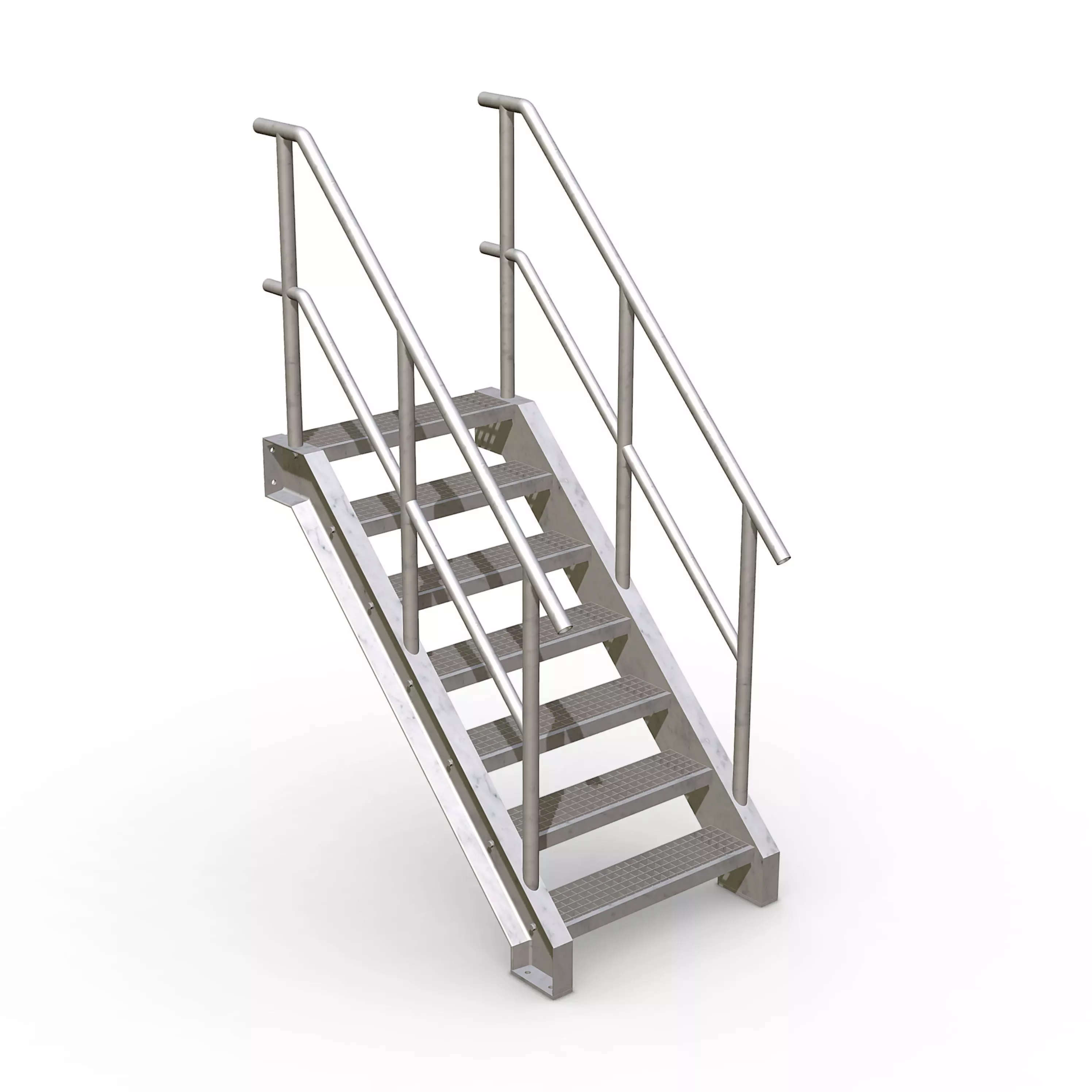 Grid stairs collection - 4 Free Samples Free 3D model_0