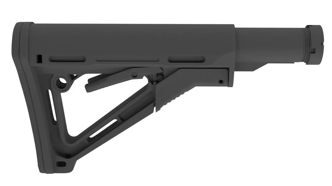 CTR Buttstock AR Rifle Hih-poly Mesh kit Gun Weapon Stock 3D model_0