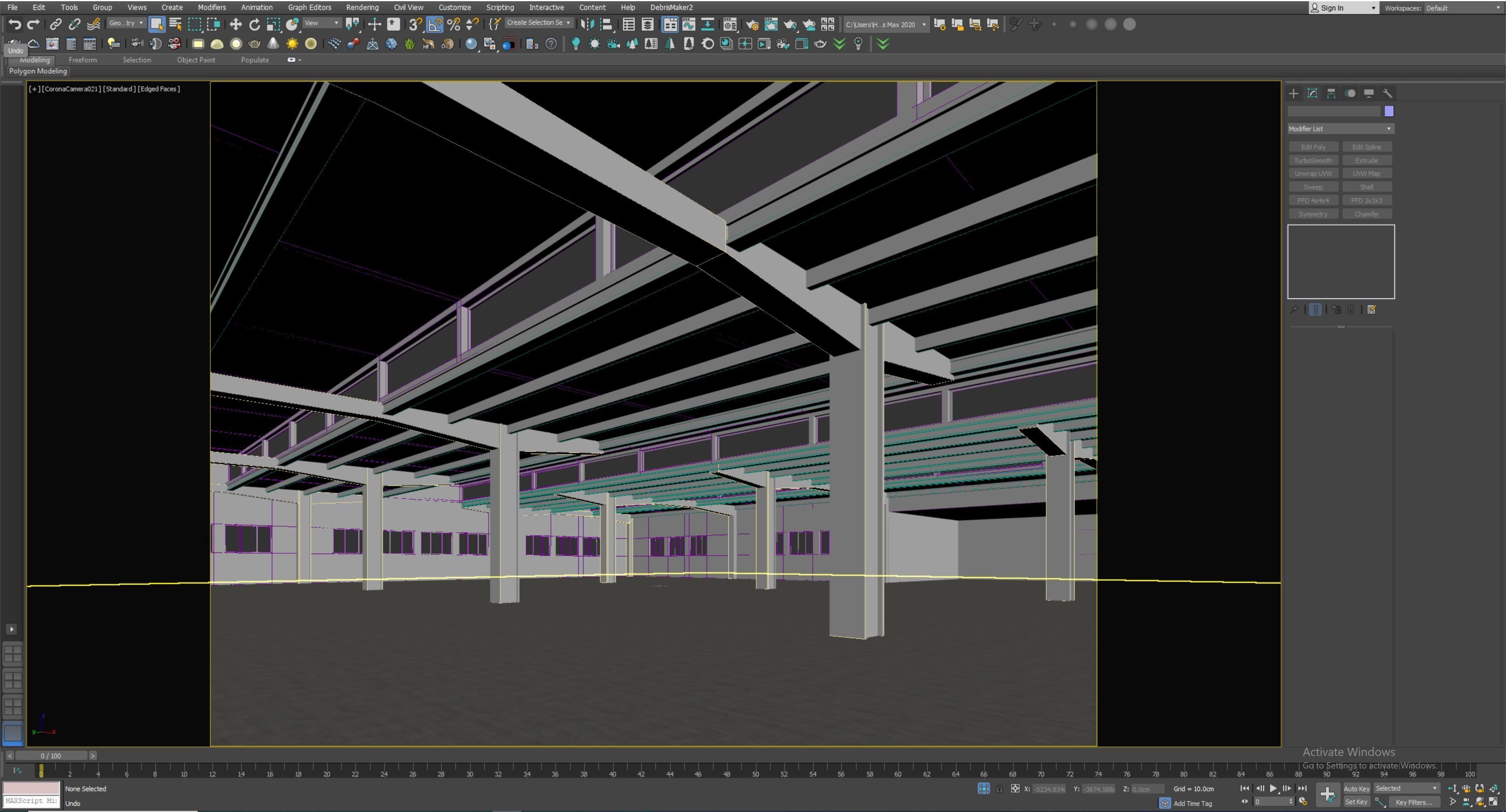 low poly warehouse 16 Low-poly 3D model_10