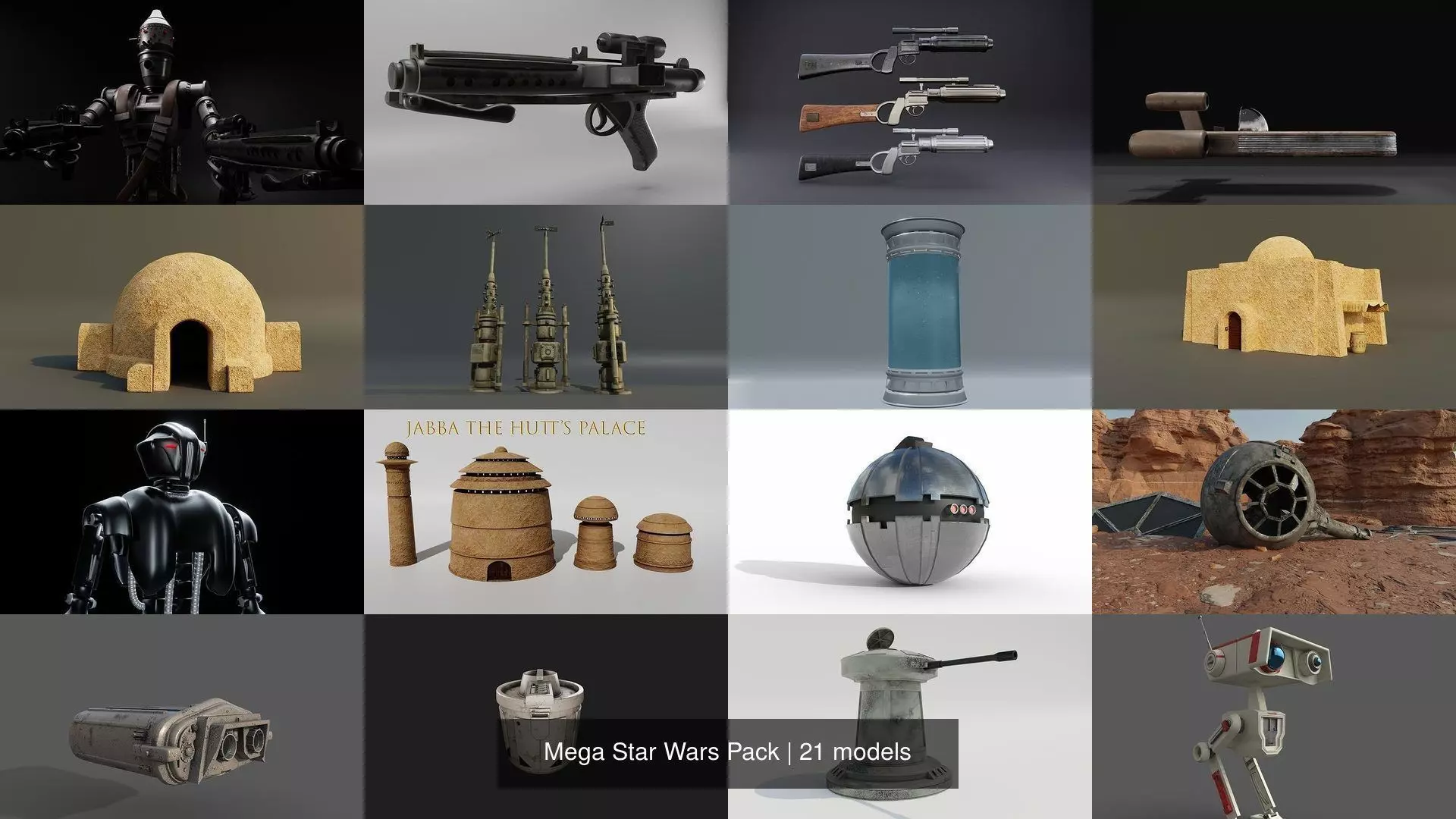 Mega Star Wars Pack 3D Model Collection_0