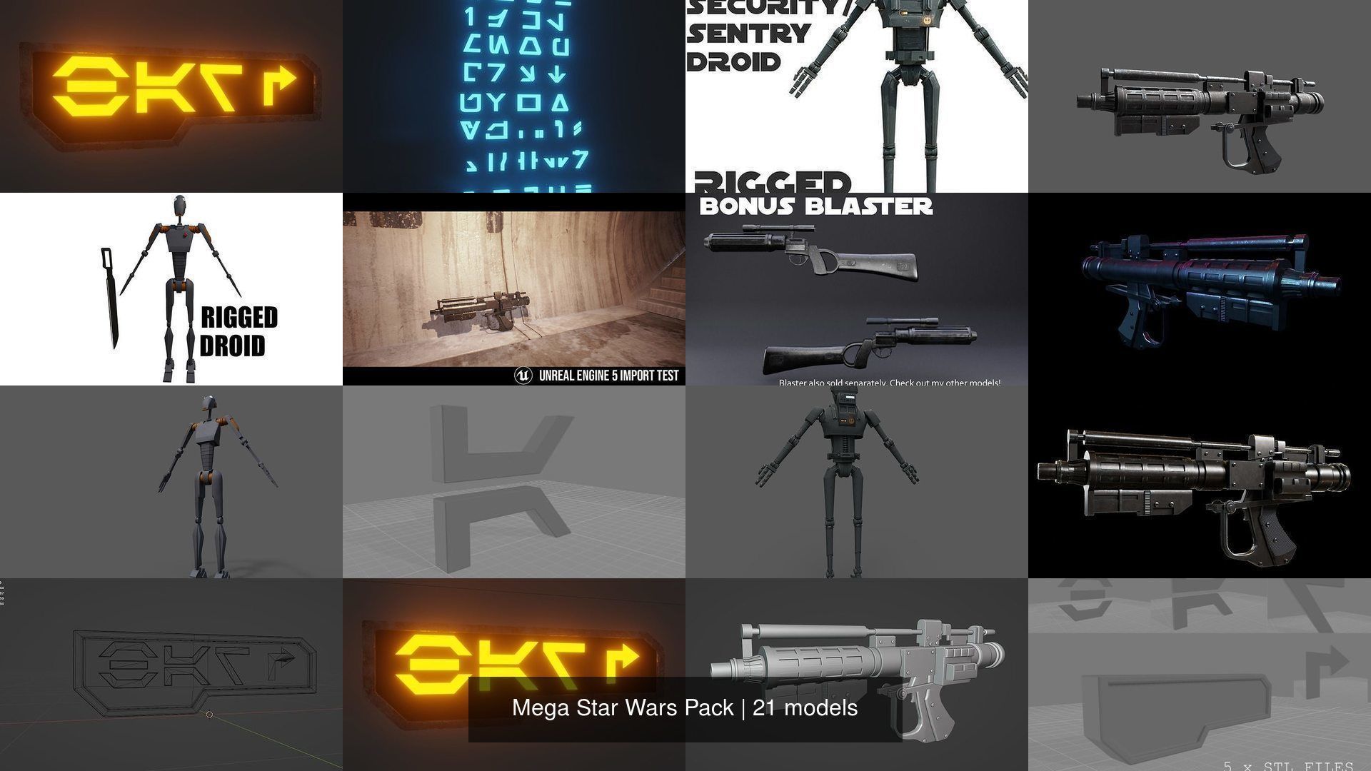 Mega Star Wars Pack 3D Model Collection_9