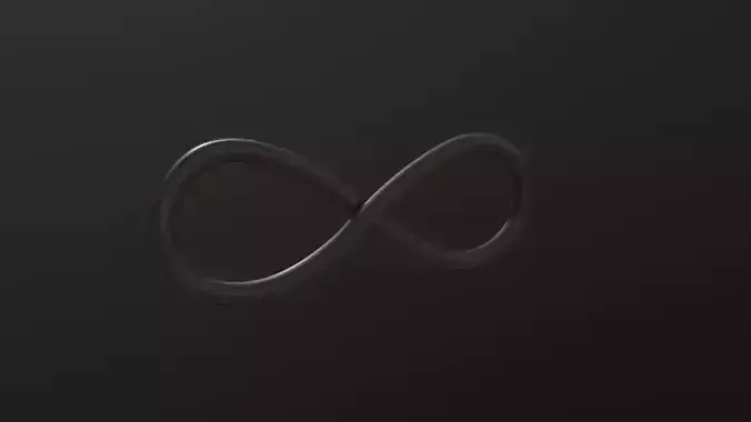 Infinity Symbol 3D Model Low-poly 3D model