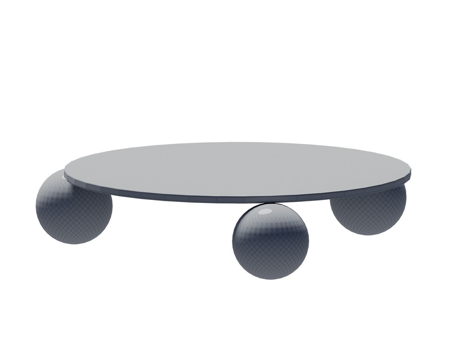 Amara Round Travertine Coffee Table 2 3D model_1