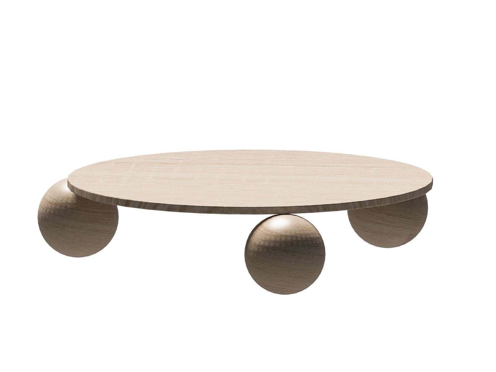Amara Round Travertine Coffee Table 2 3D model_3