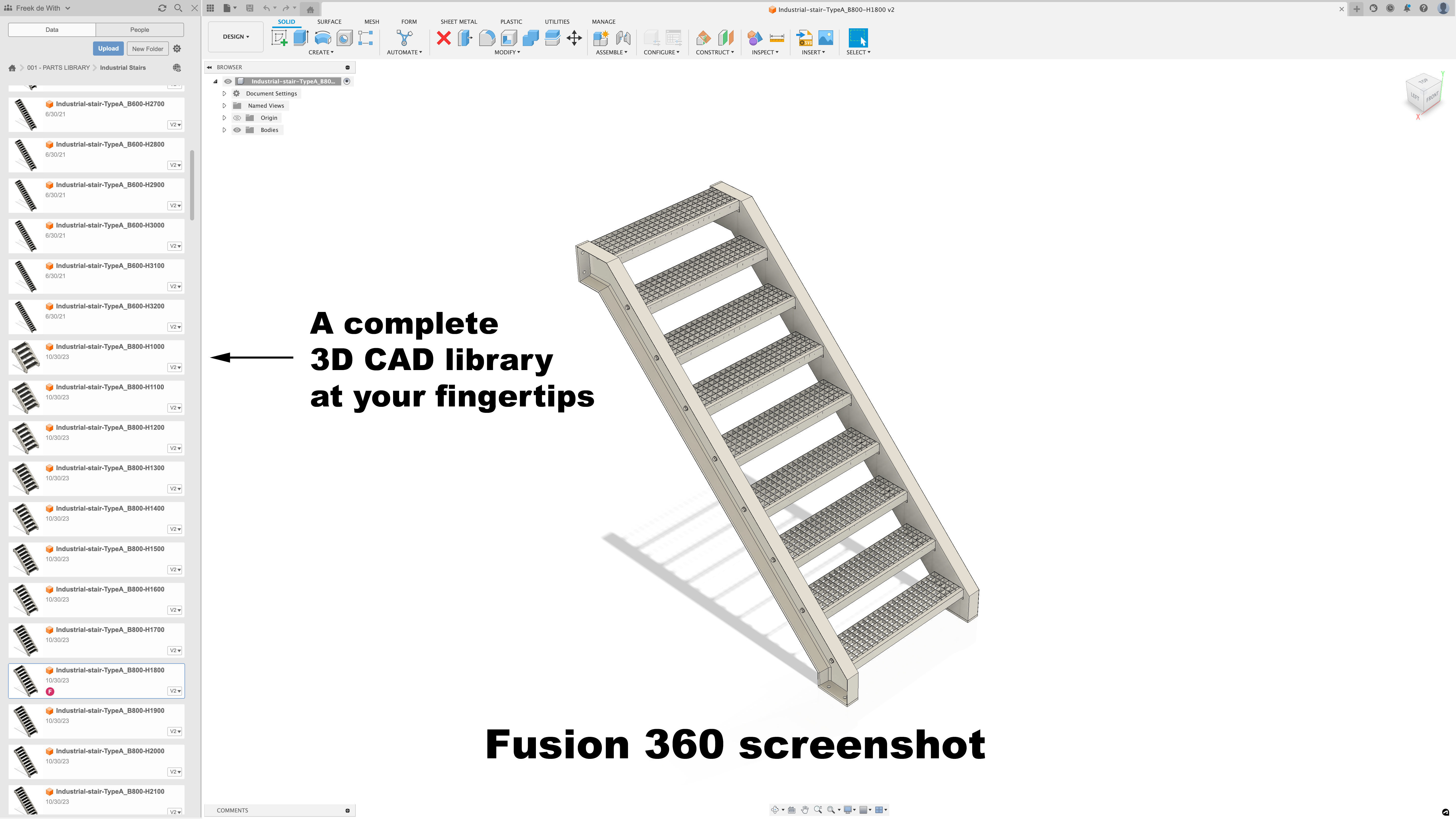 Grid Stairs - The Complete 184 Piece 3D Models Collection _3