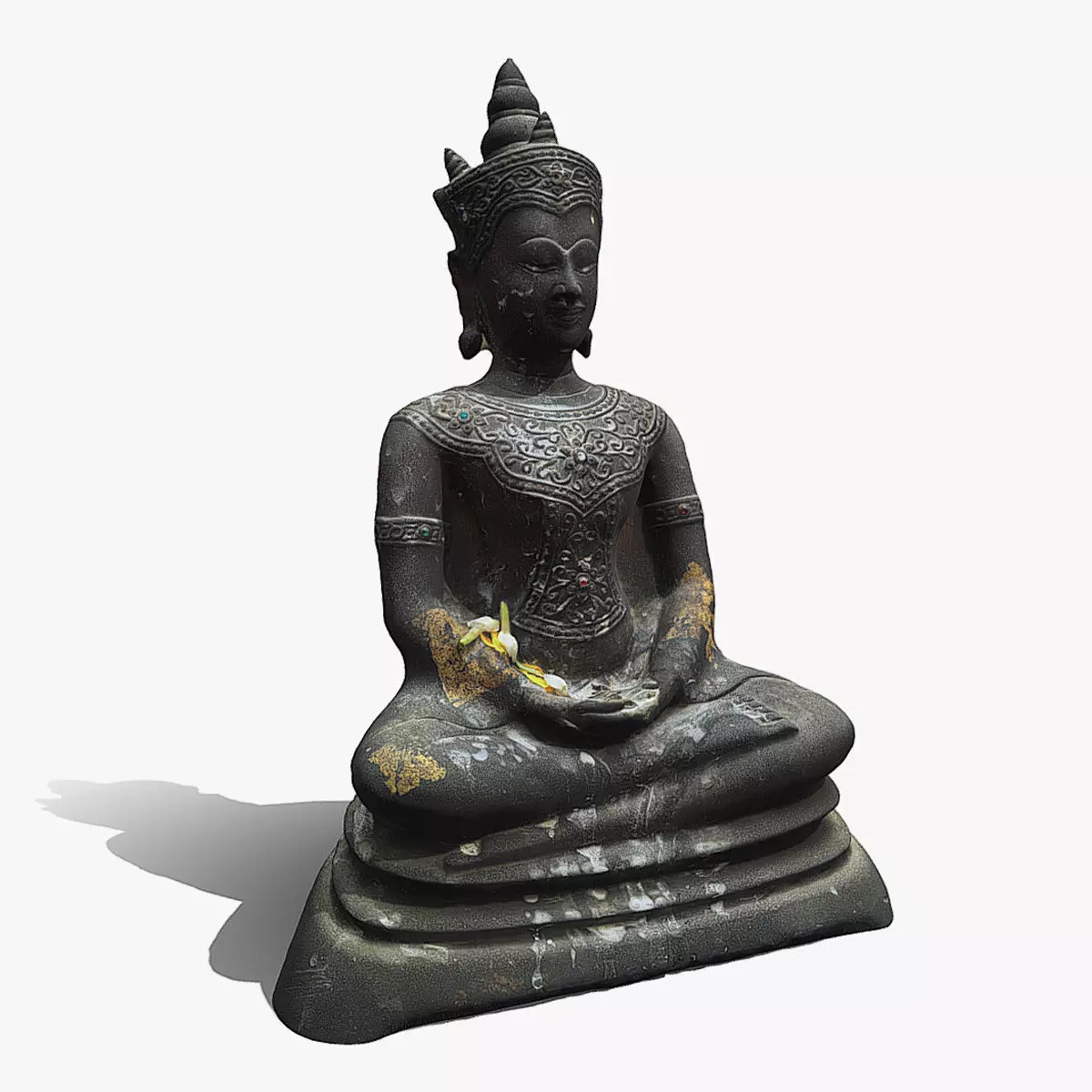 Buddha 4 Low-poly 3D model_0