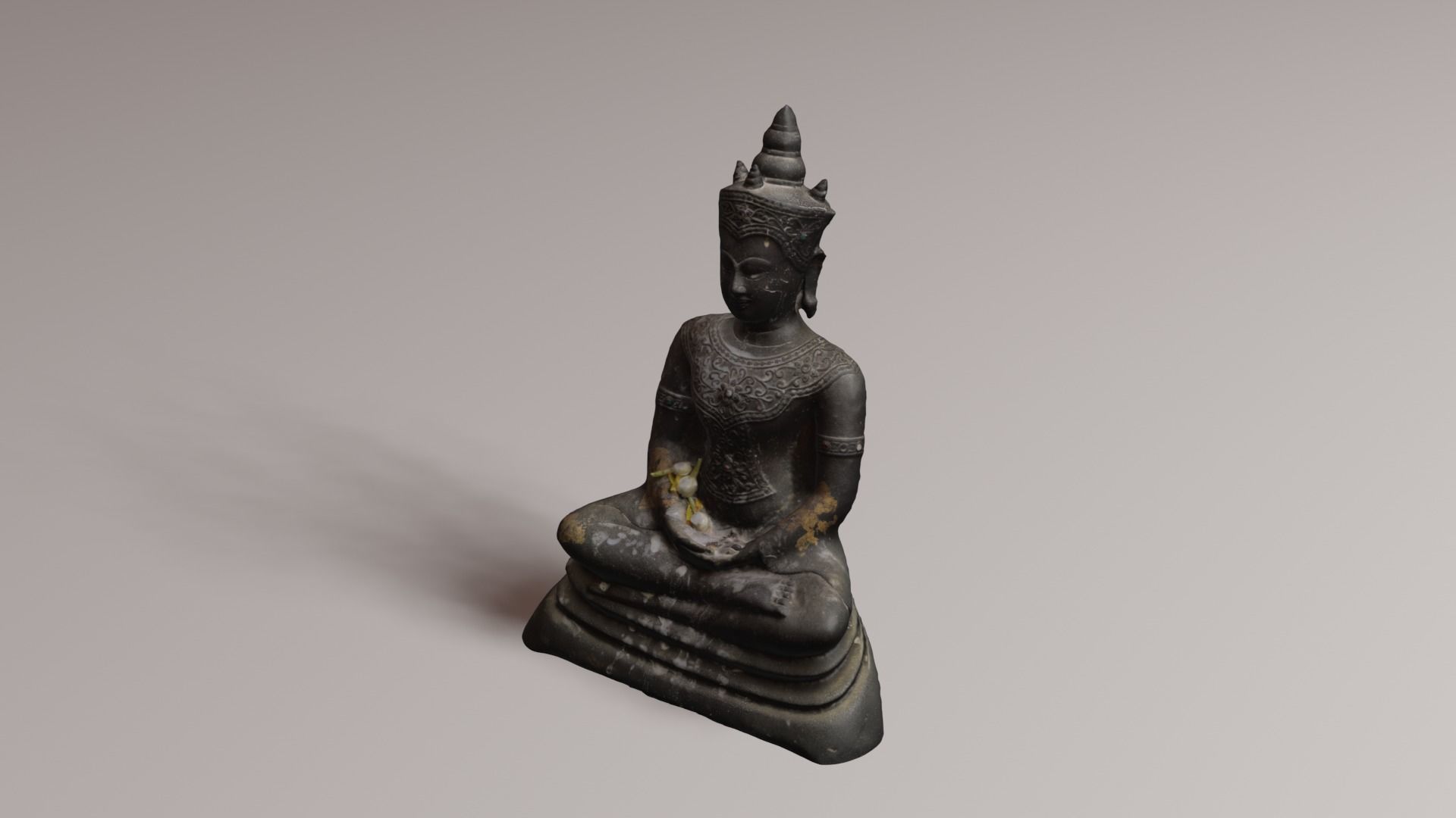 Buddha 4 Low-poly 3D model_30