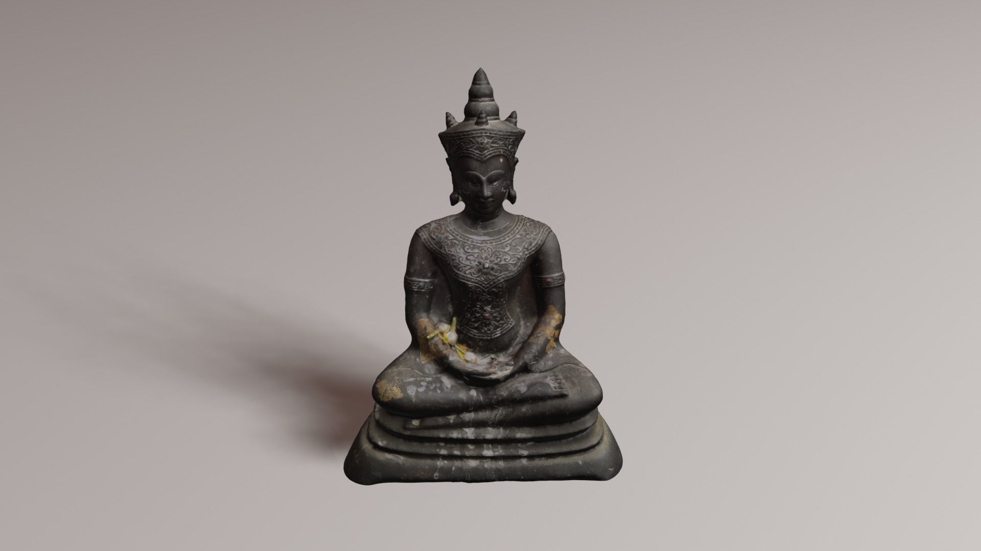 Buddha 4 Low-poly 3D model_12