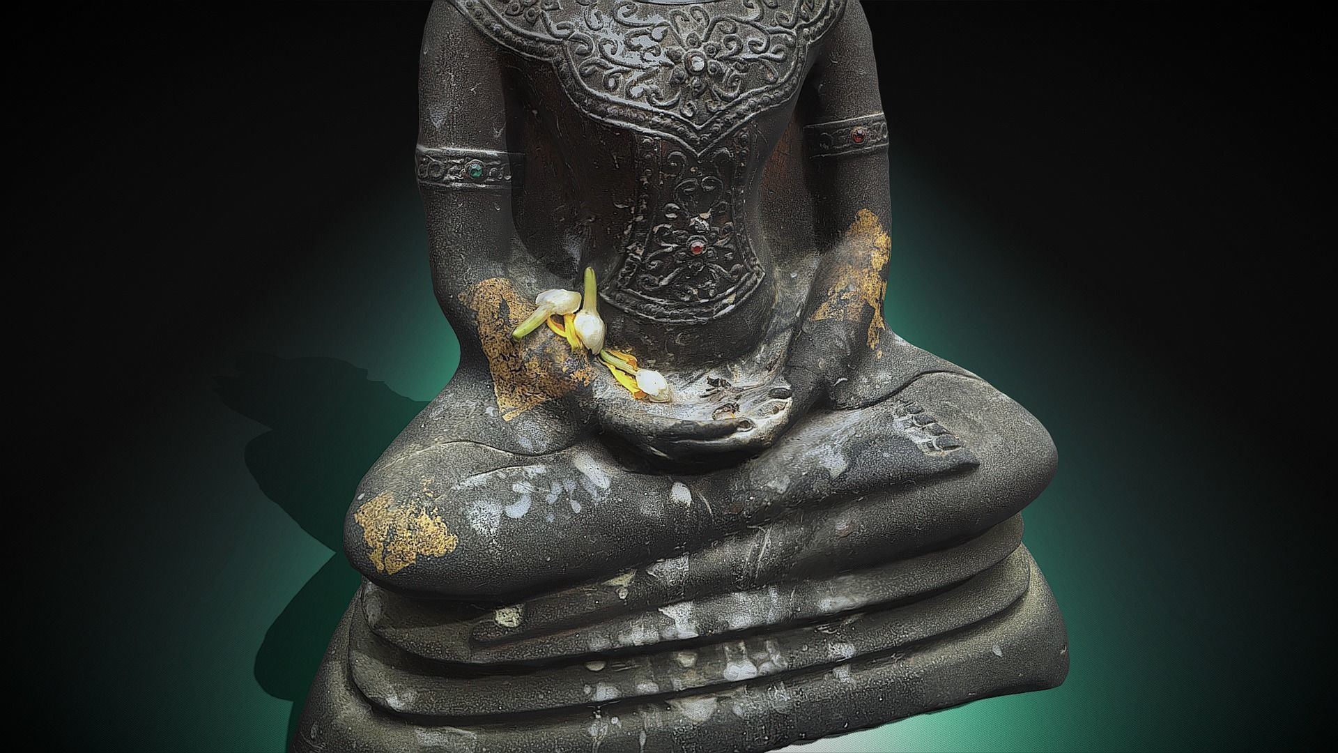 Buddha 4 Low-poly 3D model_3