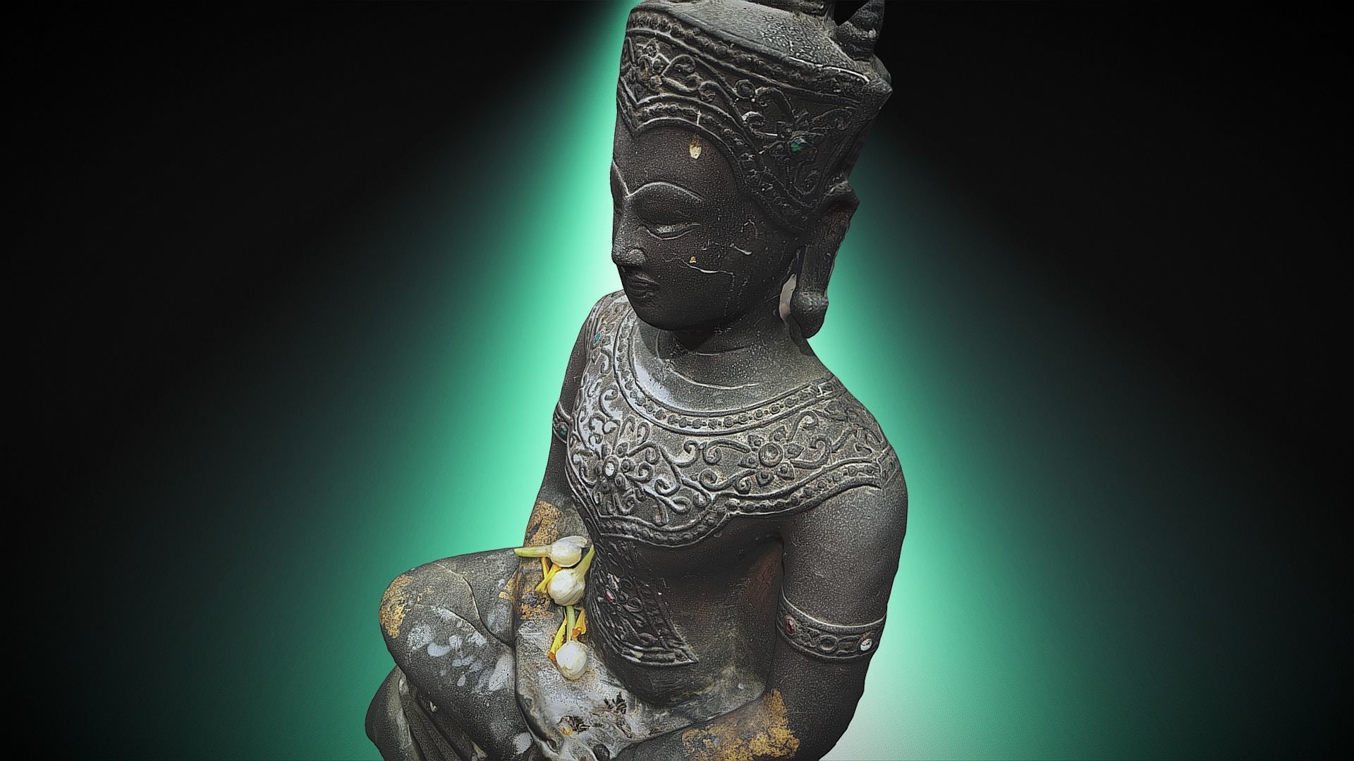 Buddha 4 Low-poly 3D model_2