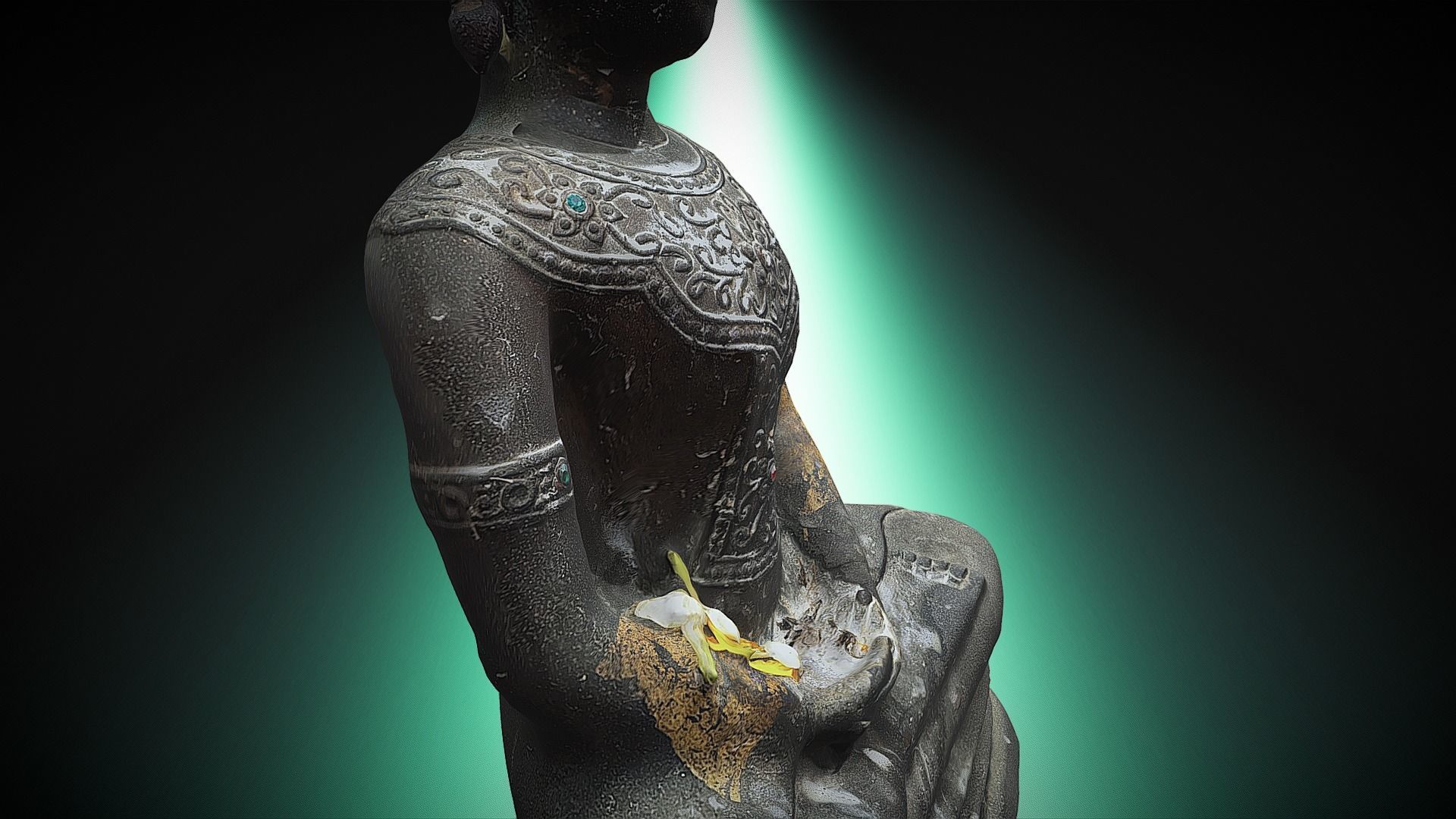 Buddha 4 Low-poly 3D model_7