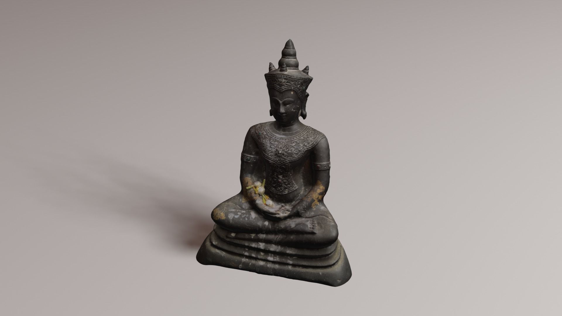 Buddha 4 Low-poly 3D model_31