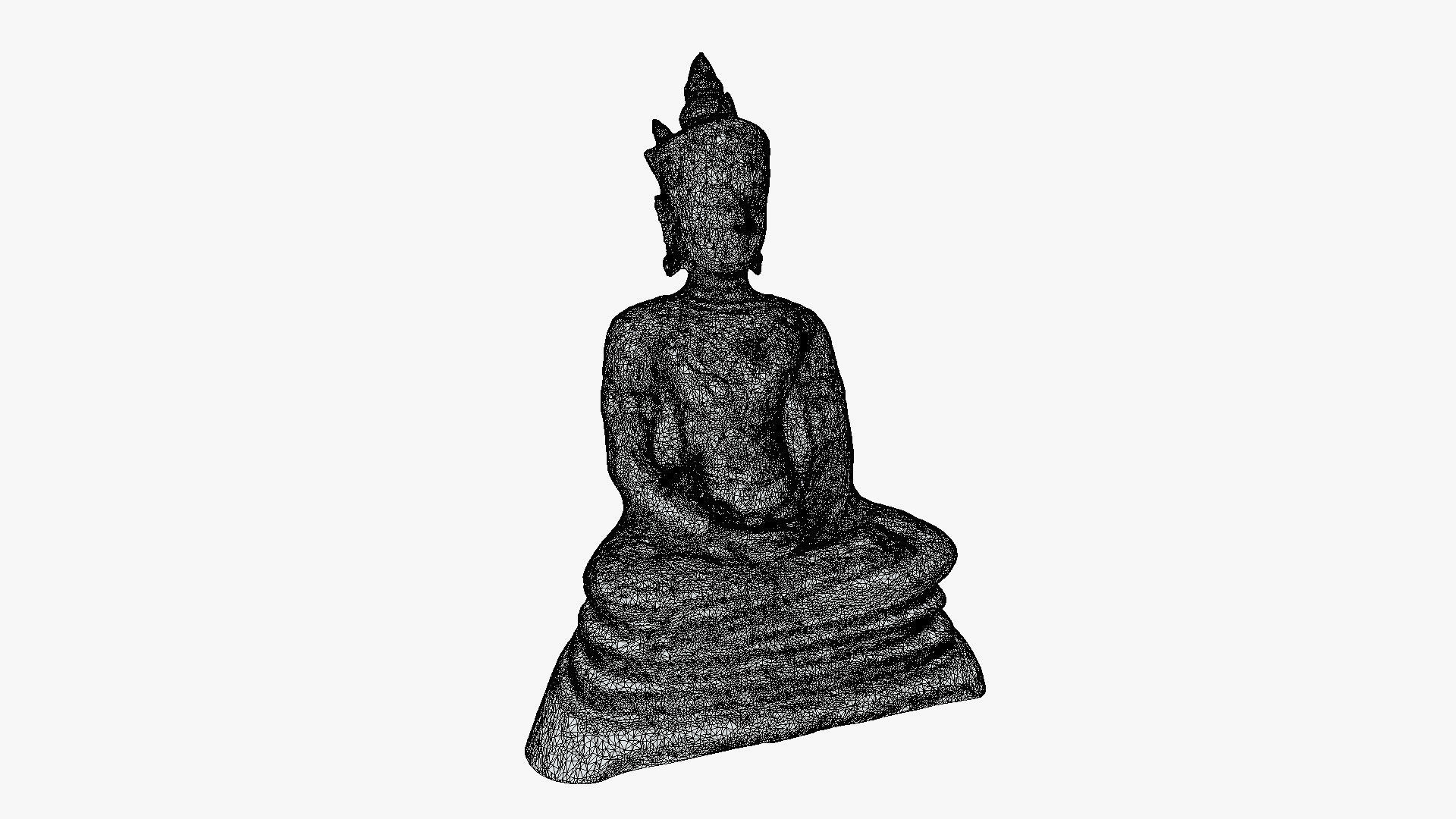Buddha 4 Low-poly 3D model_8