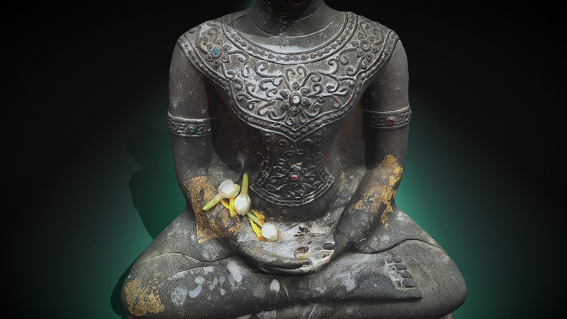 Buddha 4 Low-poly 3D model_6