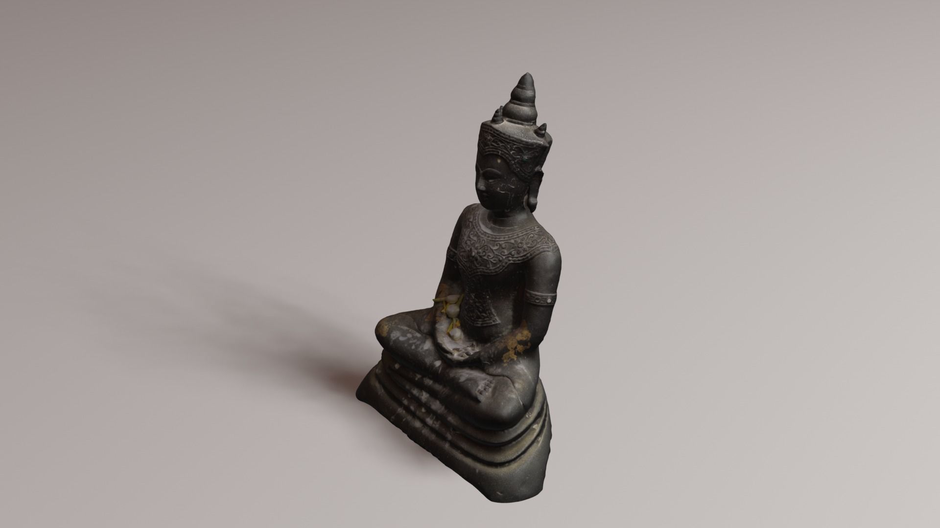 Buddha 4 Low-poly 3D model_29