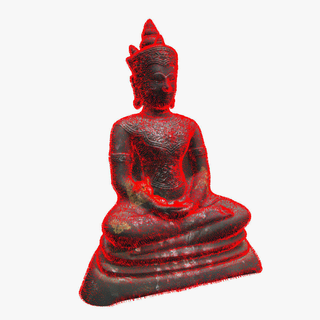 Buddha 4 Low-poly 3D model_10