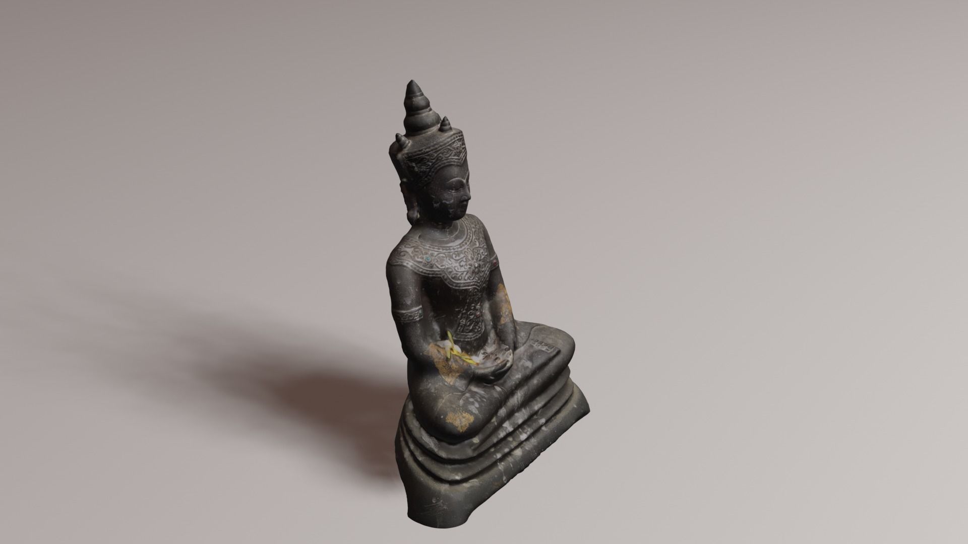 Buddha 4 Low-poly 3D model_15