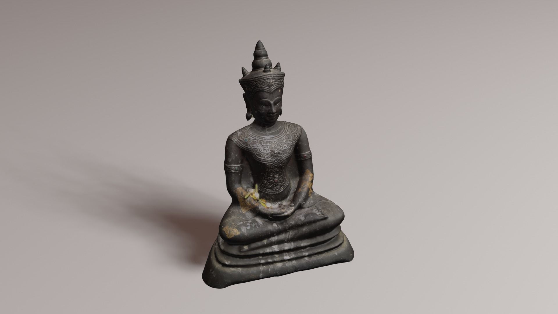 Buddha 4 Low-poly 3D model_13