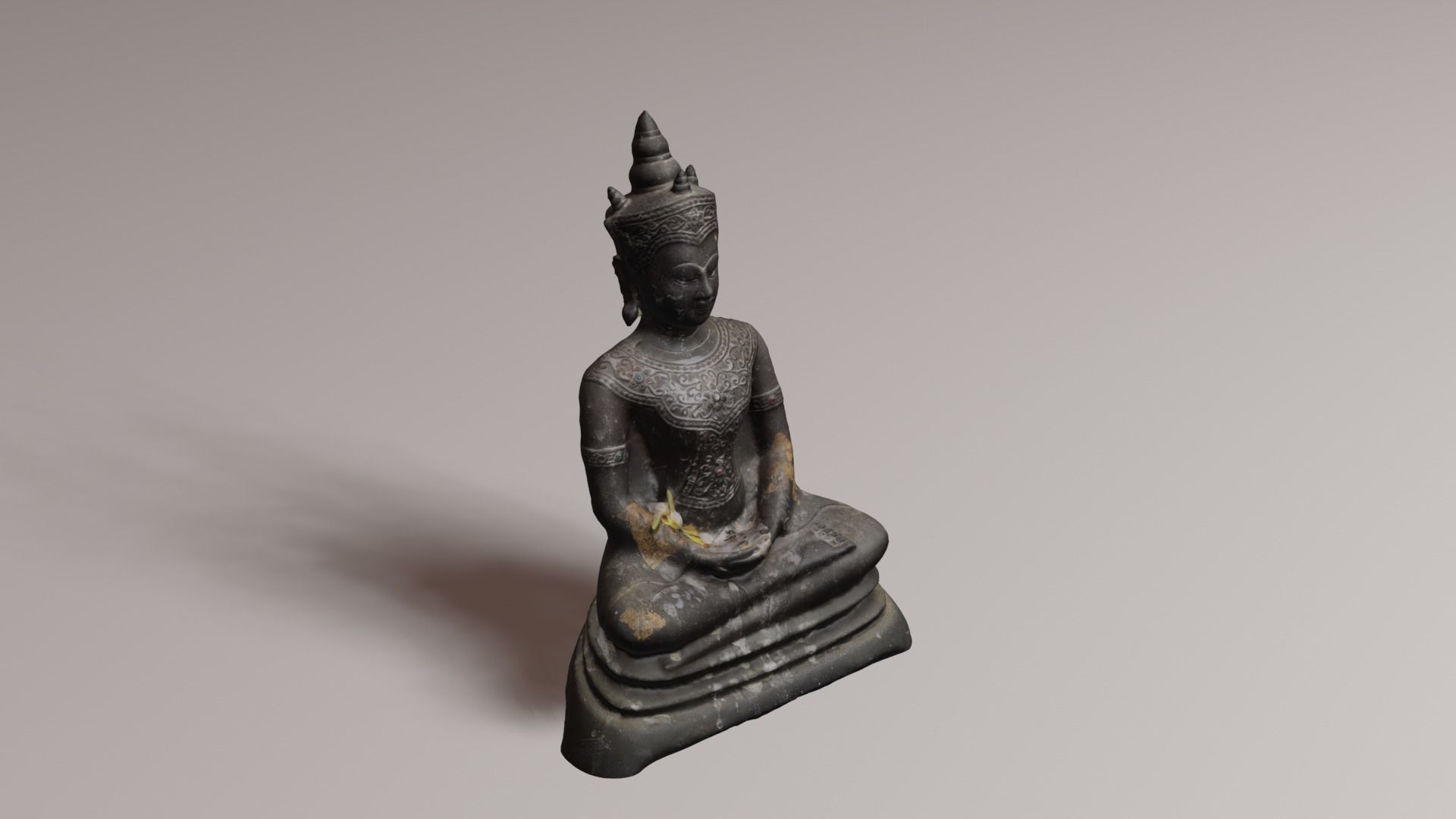 Buddha 4 Low-poly 3D model_14