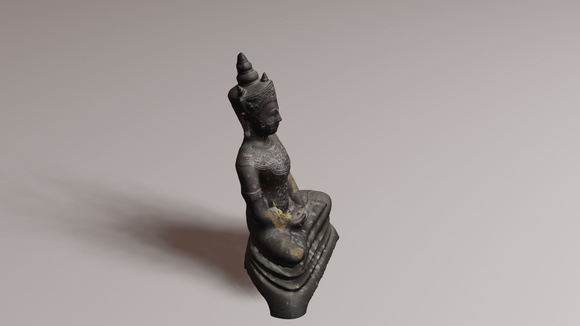 Buddha 4 Low-poly 3D model_16