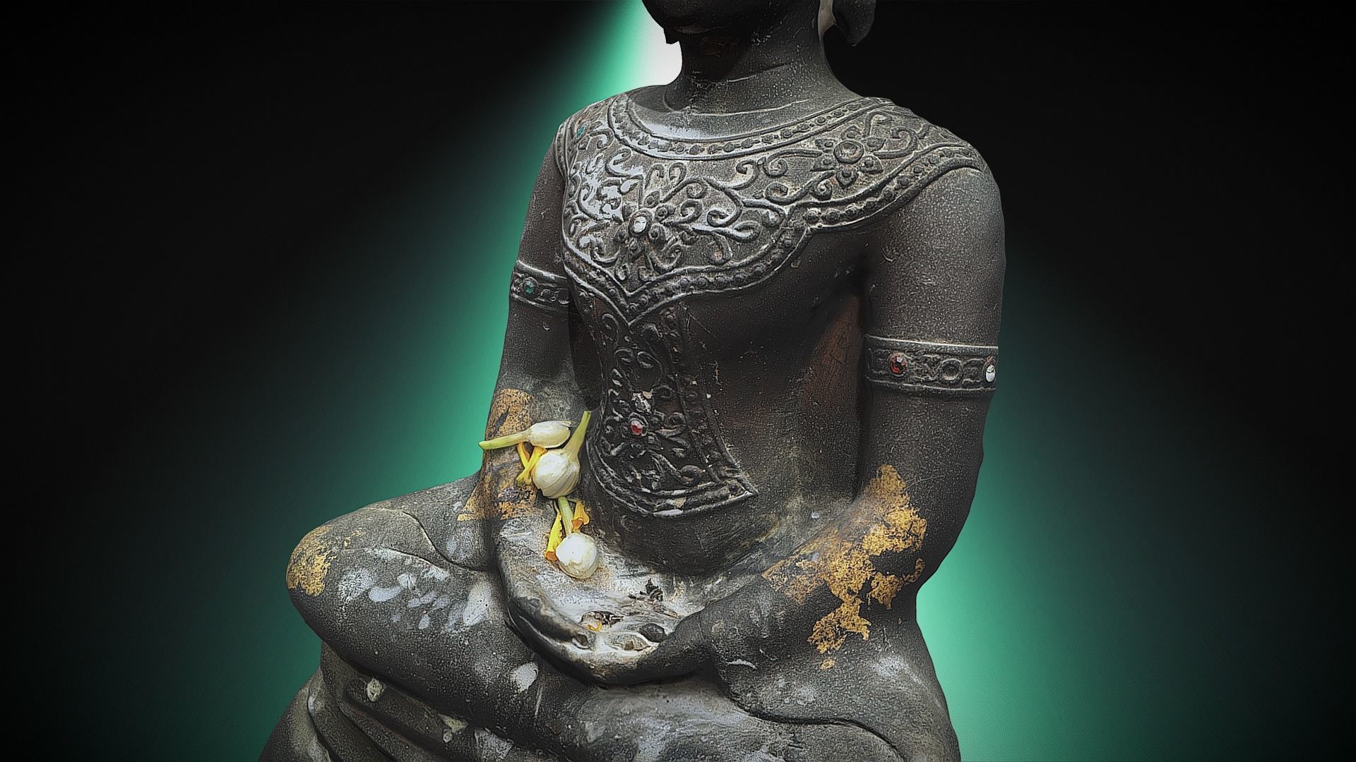 Buddha 4 Low-poly 3D model_5