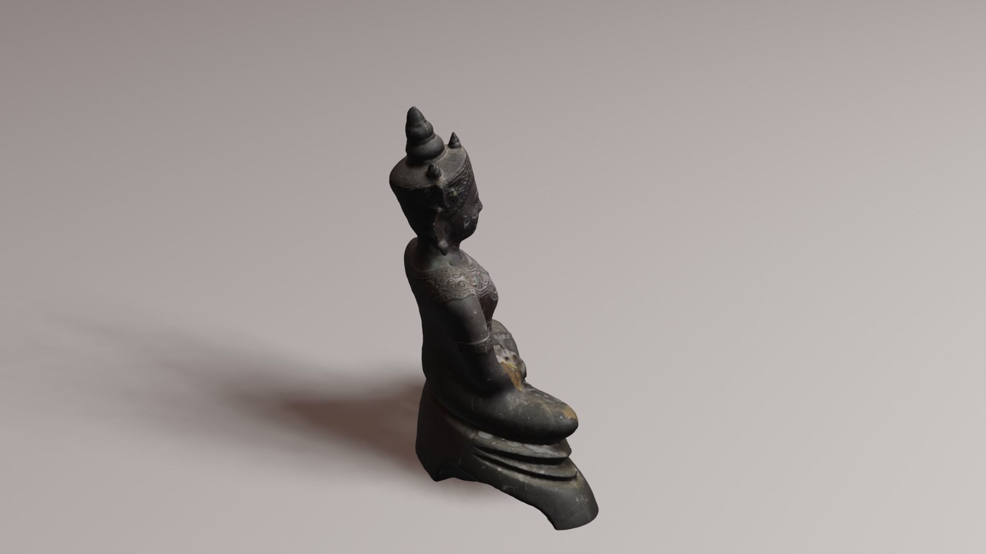 Buddha 4 Low-poly 3D model_18