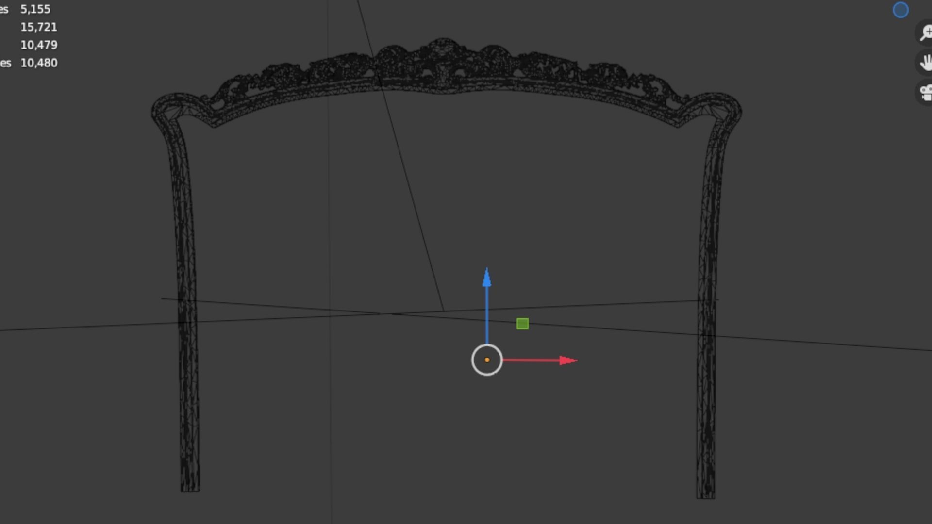 Classic Carved Bed 3D model 12 3D model_5