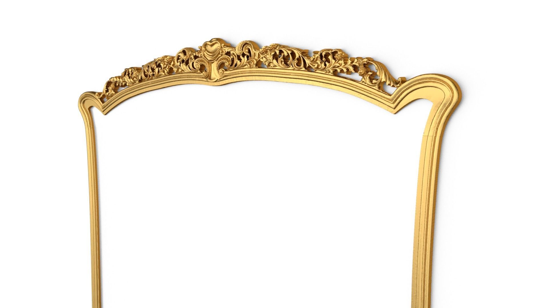 Classic Carved Bed 3D model 12 3D model_2