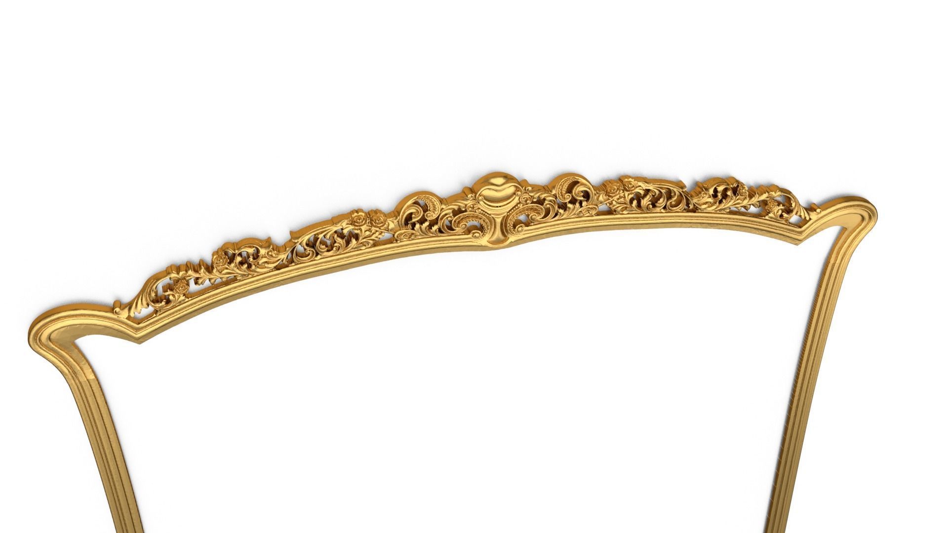 Classic Carved Bed 3D model 12 3D model_4