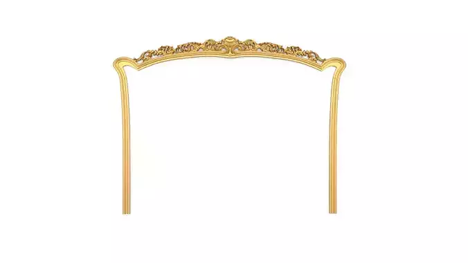 Classic Carved Bed 3D model 12 3D model