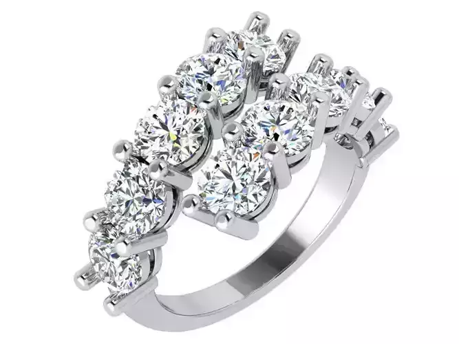 Spiral Round Diamond Basket Setting Ring 4427