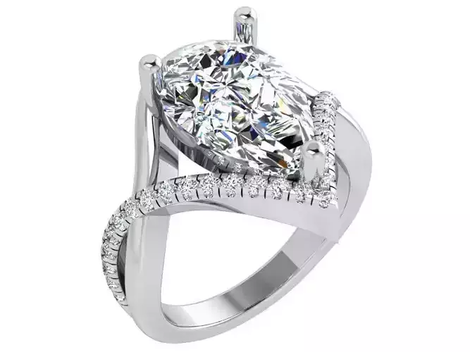 Pear Twisted Ring 4428