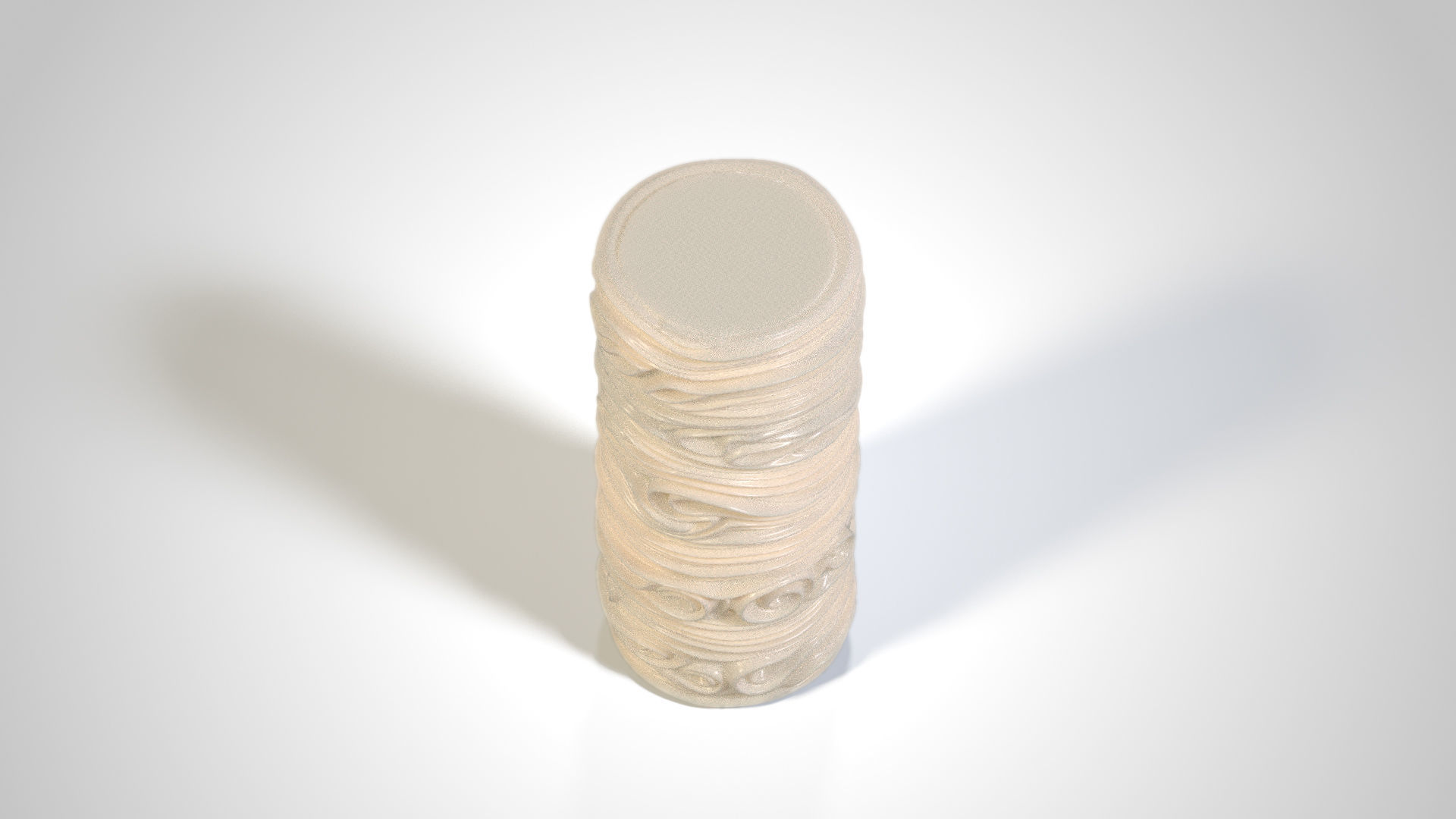 Curly Candle STL 3D print model_4