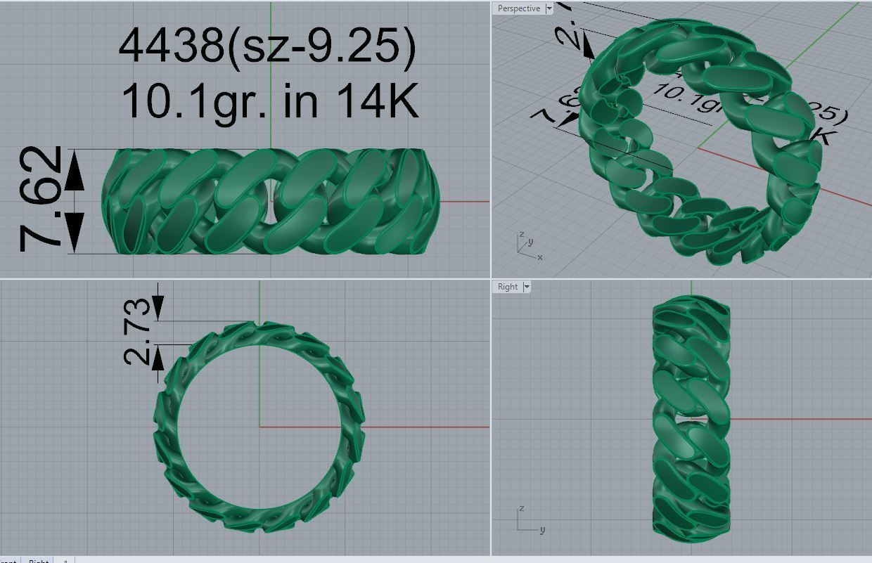 Cumin Chain Ring 4438 3D print model_5