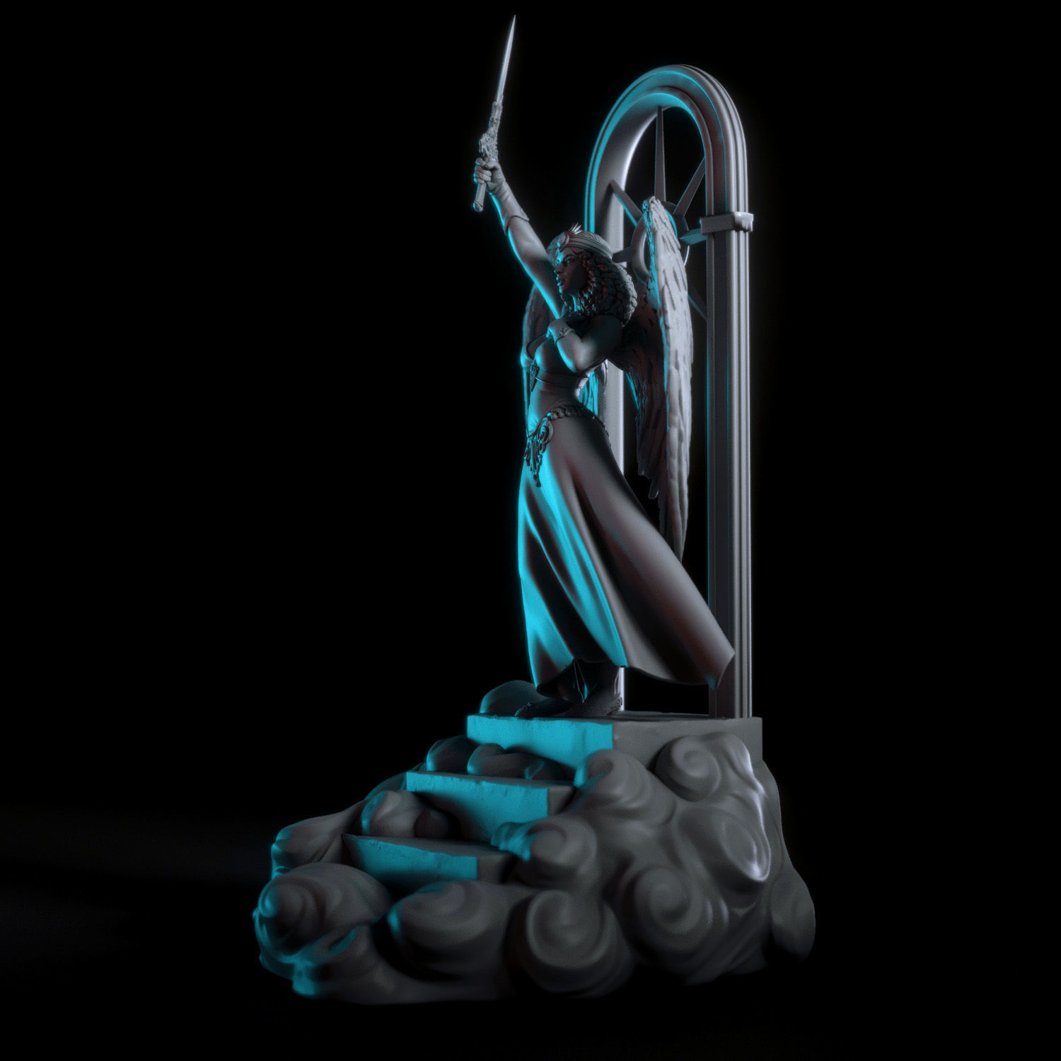 Bianca the angel 3D print model_11