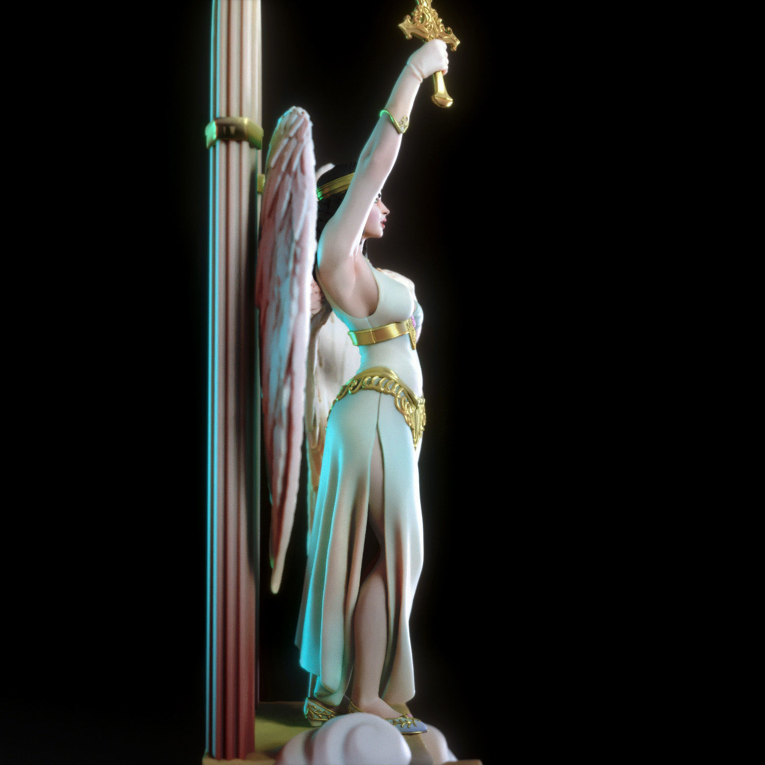 Bianca the angel 3D print model_2