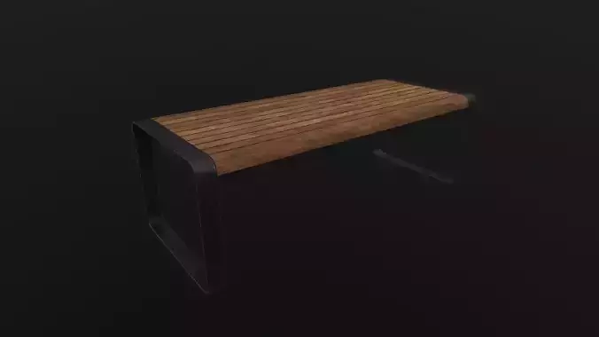 Modern Outdoor Bench 3D Model