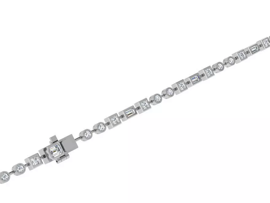 Diamond Bracelet 4442 3D print model
