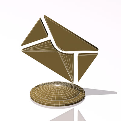 Email logo 3D model_2